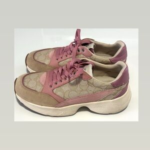 Coach Pink and Beige Women's Sneakers